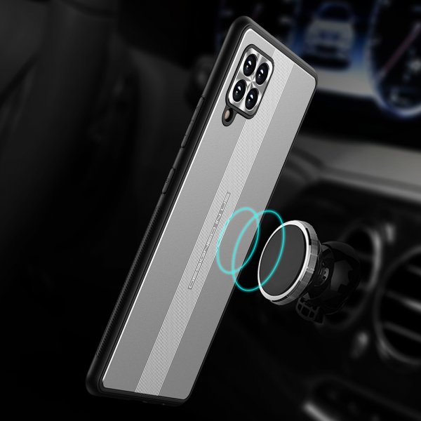 Samsung Galaxy A42 5G Kuori Metallilevyllä Hopea