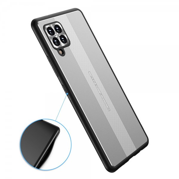Samsung Galaxy A42 5G Kuori Metallilevyllä Hopea