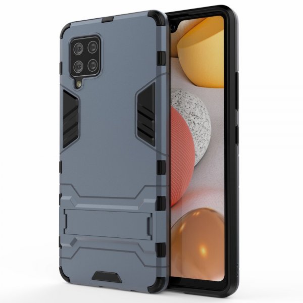 Samsung Galaxy A42 5G Kuori Armor Jalustatoiminto Sininen