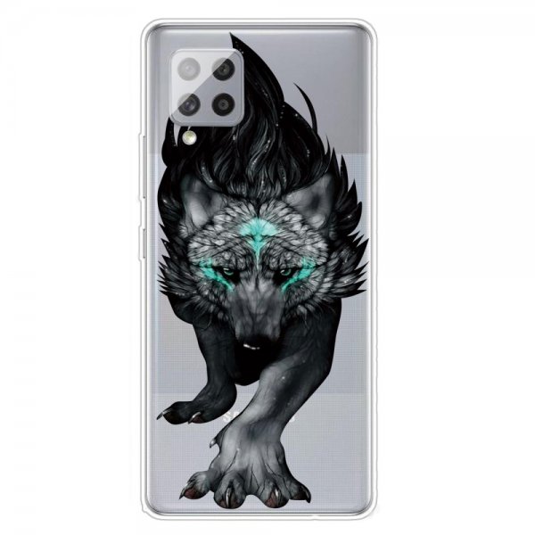 Samsung Galaxy A42 5G Kuori Kuviolla - Pelottava Susi