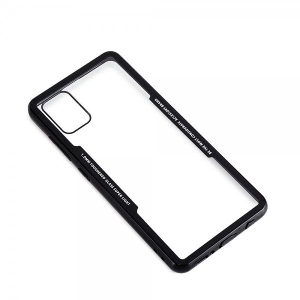 Gear Samsung Galaxy A51 kuori karkaistua lasia, musta