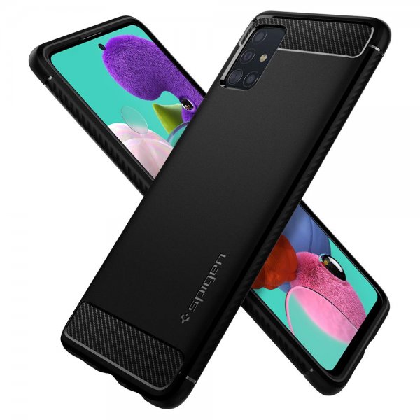 Spigen Samsung Galaxy A51 -kuori Rugged Armor Matte Black