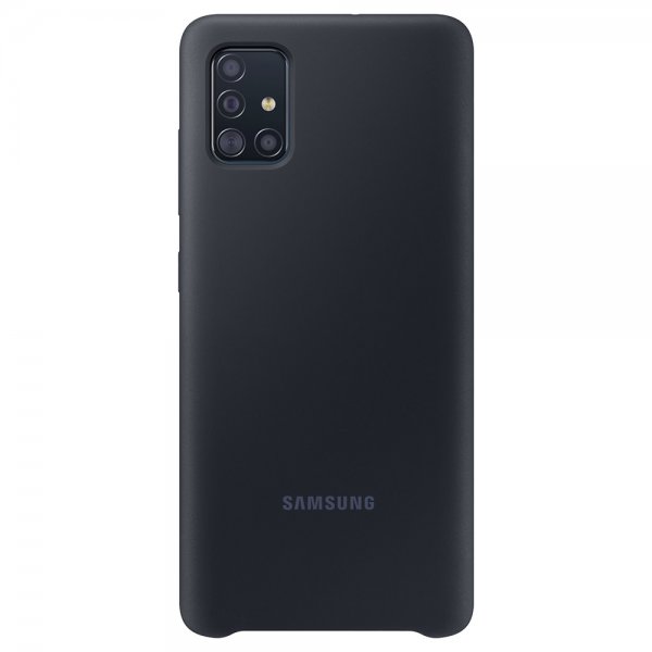 Samsung Alkuperäinen Galaxy A51 Silikonisuojakuori Musta