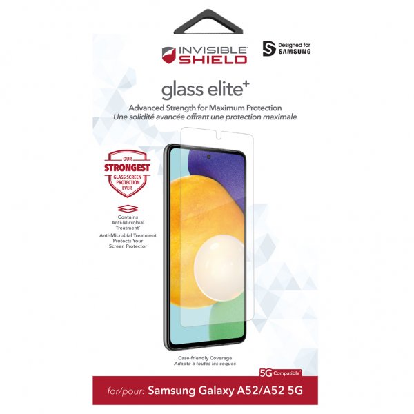 ZAGG InvisibleShield Samsung Galaxy A52/A52s 5G Glass Elite+ -näytönsuoja