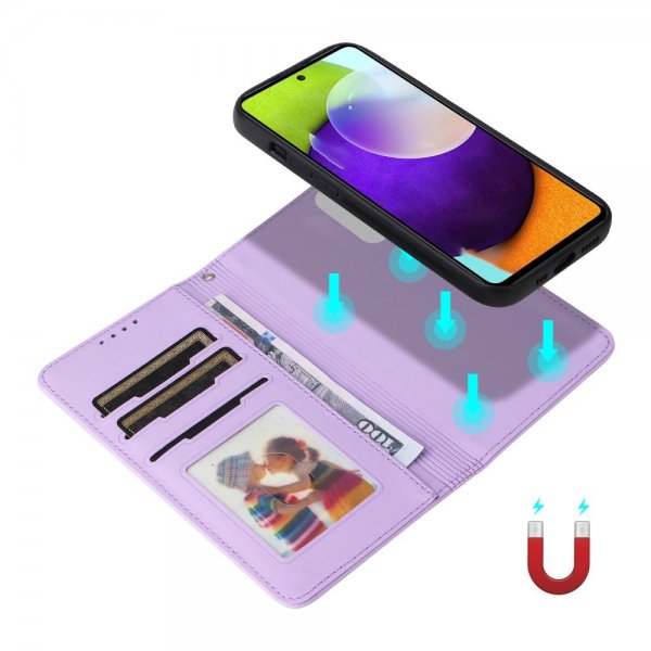 Betopnice Samsung Galaxy A52/A52s 5G Kotelo irrotettavalla kuorella 005 Lila