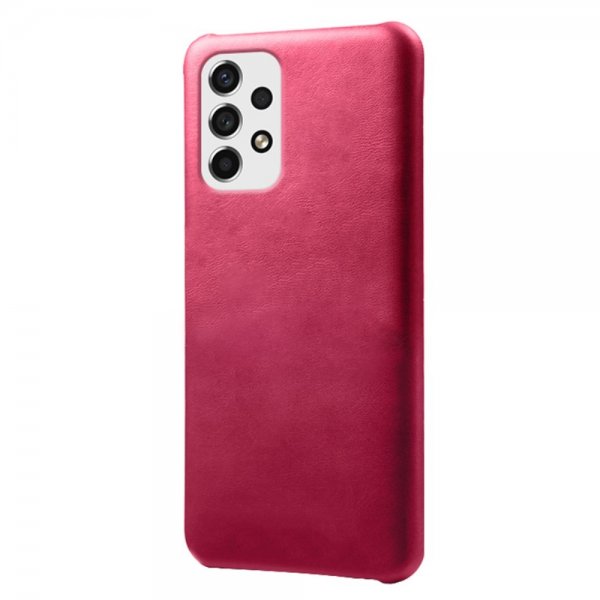 Samsung Galaxy A53 5G Kuori Nahkatekstuuri Magenta