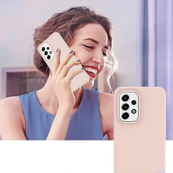 Rvelon Samsung Galaxy A53 5G Kuori Silikoni Beige