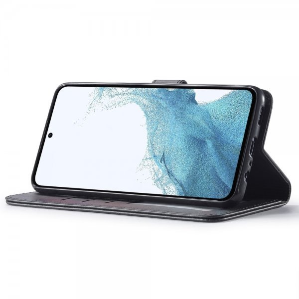 Lc.Imeeke Samsung Galaxy A54 5G Kotelo korttipaikalla ja jalustatoiminnolla, musta