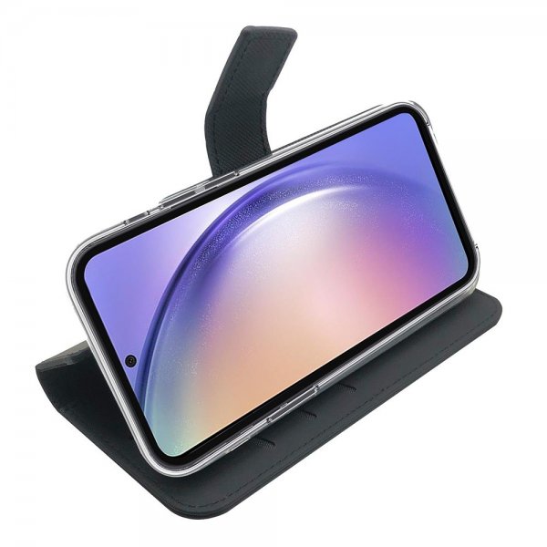 Celly Samsung Galaxy A54 5G Suojakuori Wally Wallet Case Musta
