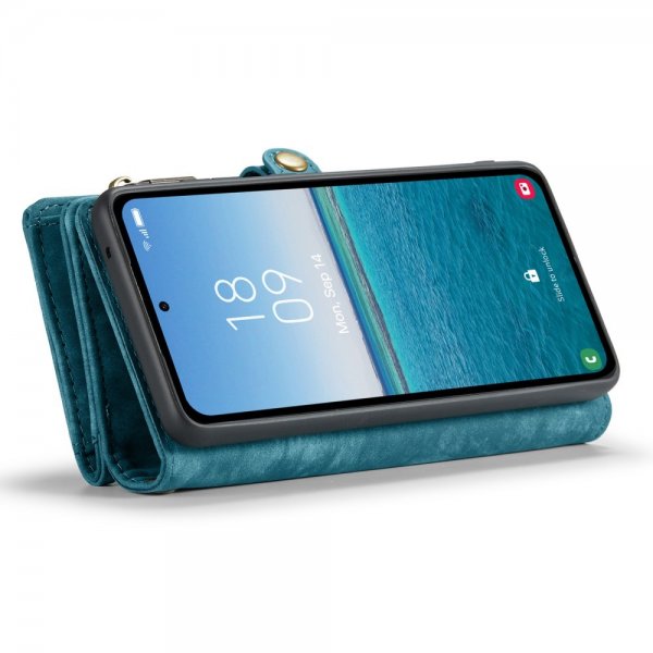 CaseMe Samsung Galaxy A55 -kotelo 008-sarja, irrotettava kuori, sininen
