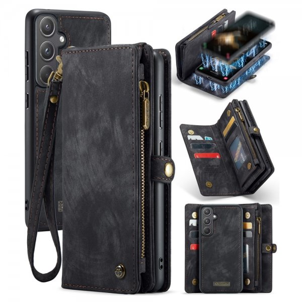 CaseMe Samsung Galaxy A55 -kotelo 008 Series Irrotettava kuori, musta