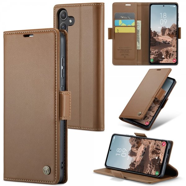 CaseMe Samsung Galaxy A55 -suojakotelo 023 Series Brown