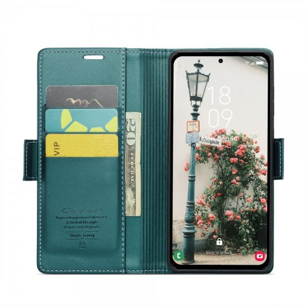 CaseMe Samsung Galaxy A55 suojakuori, 023-sarja, vihreä
