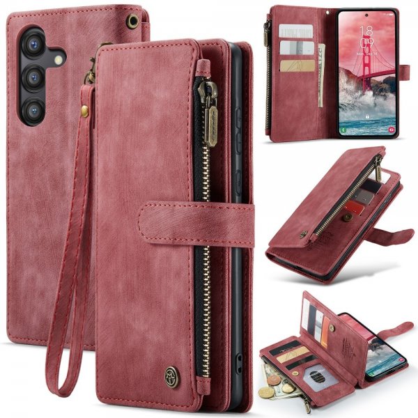 CaseMe Samsung Galaxy A55 suojakotelo C30-sarja Punainen