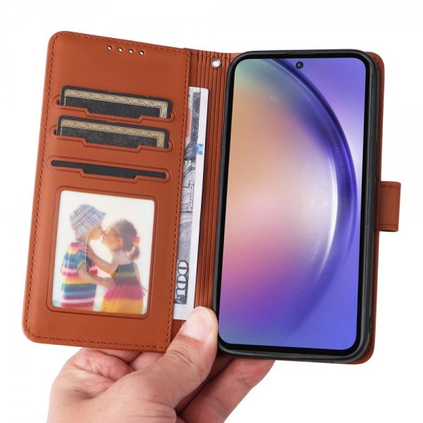 Betopnice Samsung Galaxy A55 Kotelo irrotettavalla kuorella 005 Ruskea