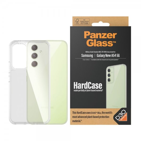 PanzerGlass Samsung Galaxy A55 -suojakuori, HardCase D3O, läpinäkyvä
