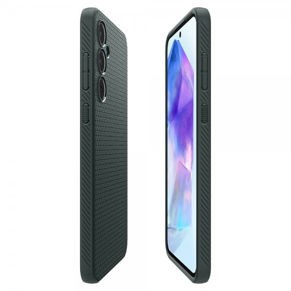 Spigen Samsung Galaxy A55 -suojakuori Liquid Air Abyss Green
