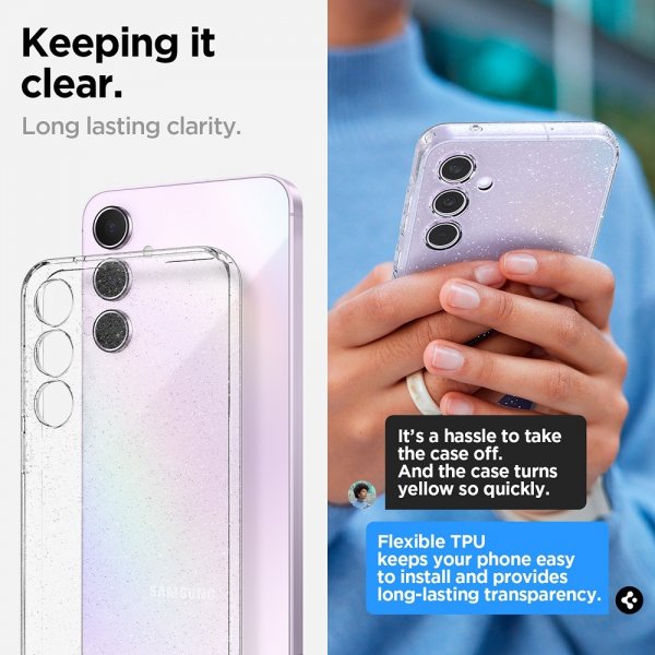 Spigen Samsung Galaxy A55 Kuori Liquid Crystal Glitter Crystal Quartz