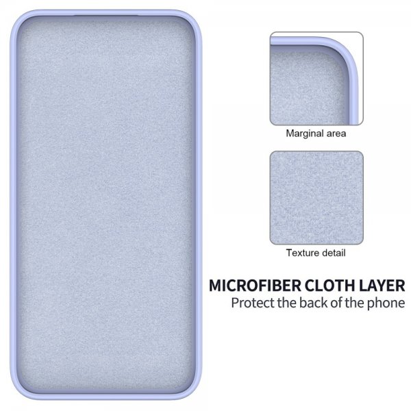 Samsung Galaxy A55 -silikonikuori hihnalla, violetti