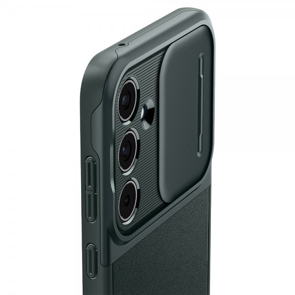Spigen Samsung Galaxy A55 -suojakuori Optik Armor Abyss Green
