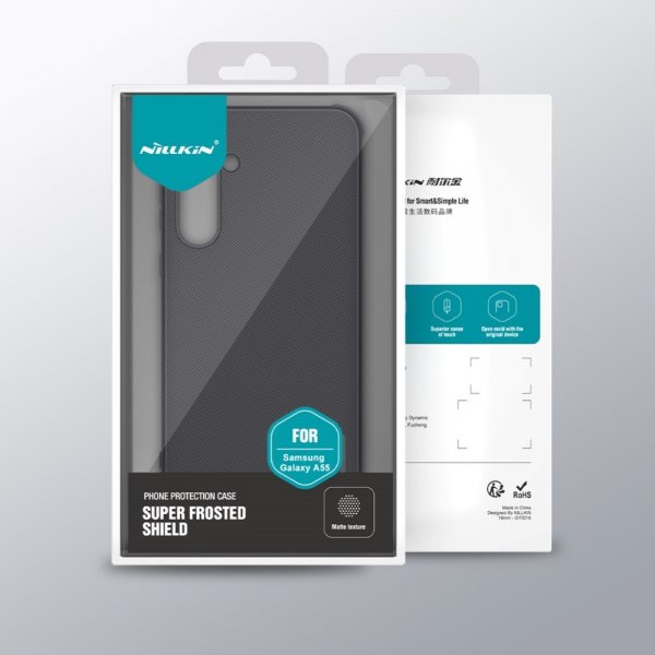 Nillkin Samsung Galaxy A55 Suojakuori Super Frosted Shield Pro Musta