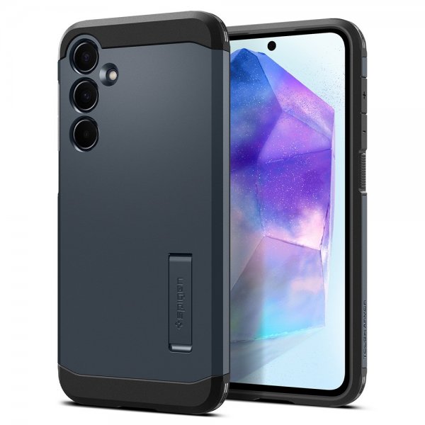 Spigen Samsung Galaxy A55 -suojakuori, Tough Armor, Metal Slate