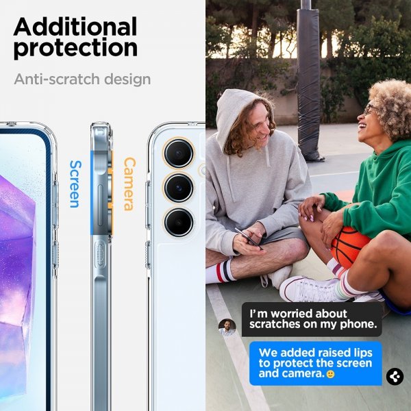 Spigen Samsung Galaxy A55 -suojakuori Ultra Hybrid Crystal Clear