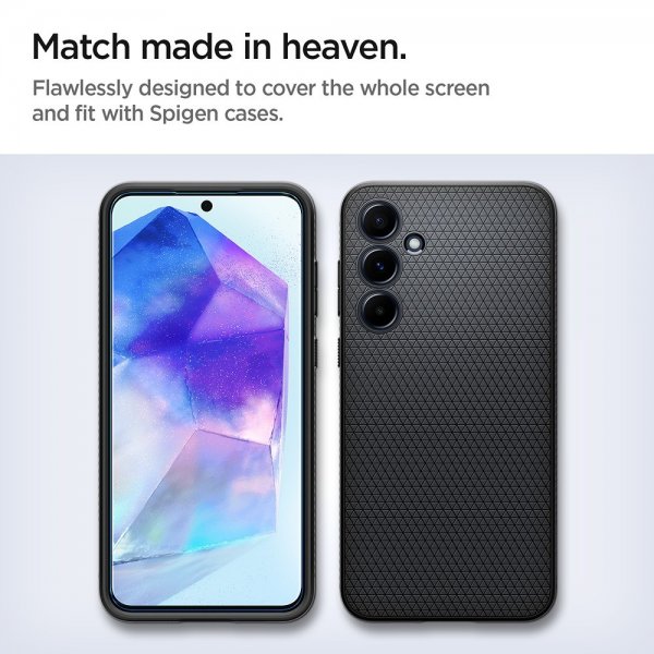 Spigen Samsung Galaxy A55 -näytönsuoja GLAS.tR ALIGNmaster 2-pakkaus