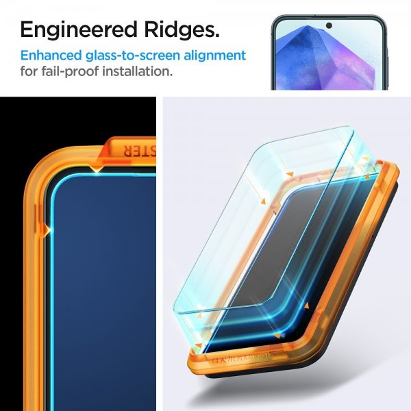 Spigen Samsung Galaxy A55 -näytönsuoja GLAS.tR ALIGNmaster 2-pakkaus