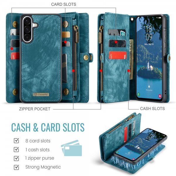 CaseMe Samsung Galaxy A56 suojakotelo 008 Series Irrotettava kuori, sininen