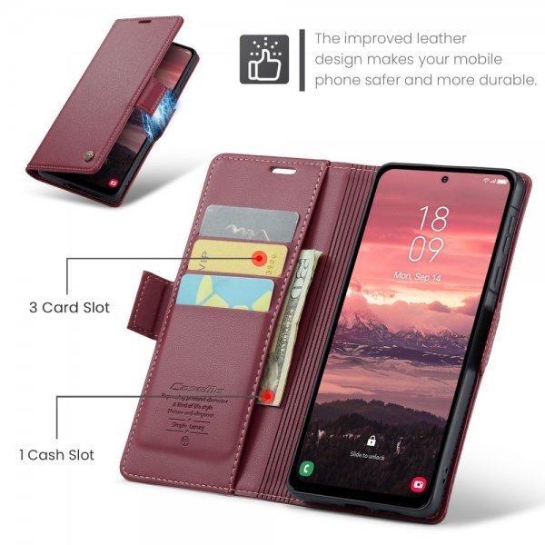 CaseMe Samsung Galaxy A56 -suojakotelo, 023 Series, punainen