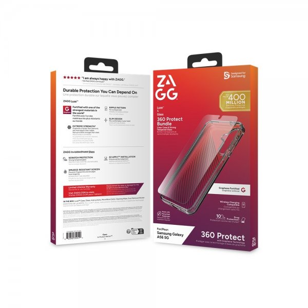 ZAGG Samsung Galaxy A56 -suojakuori näytönsuojalla Luxe & Glass