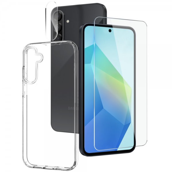 Northjo Samsung Galaxy A36/A56 Kuori, jossa näytönsuoja ja kameran suoja 3-in-1