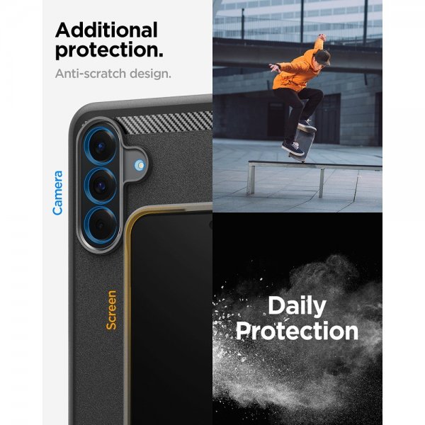 Spigen Samsung Galaxy A56 -suojakuori, Rugged Armor, mattamusta