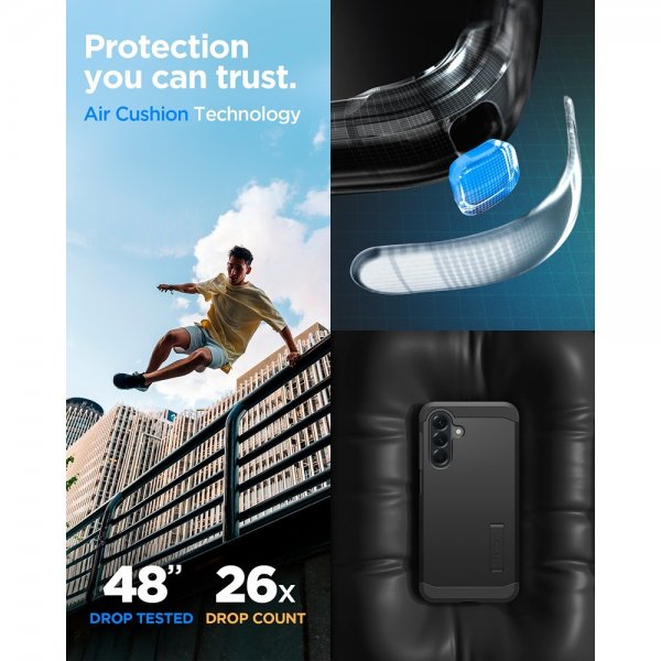Spigen Samsung Galaxy A56 Kuori Tough Armor Musta