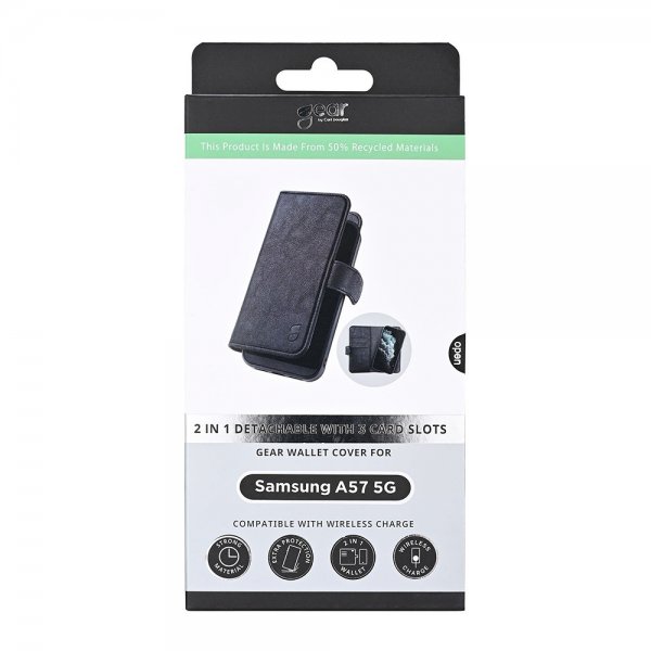 Gear Samsung Galaxy A57 Kotelo 2-in-1, 3 korttipaikkaa, musta