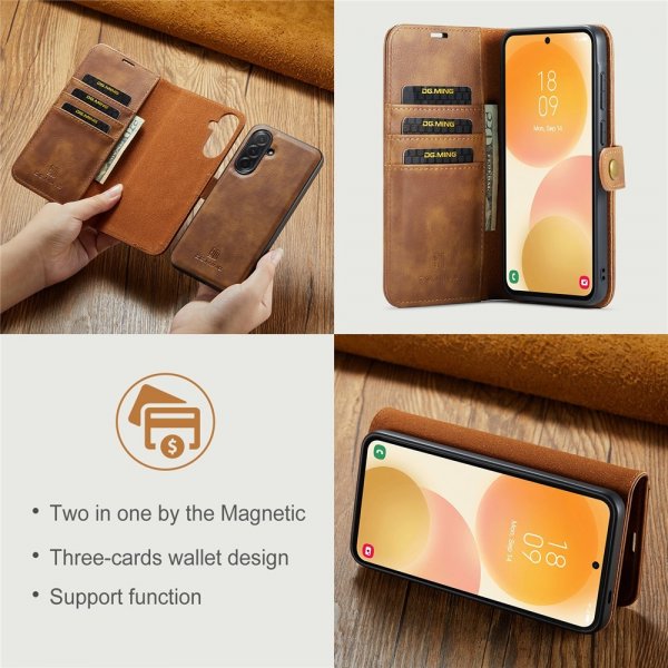 Dg.Ming Samsung Galaxy A57 -kotelo irrotettavalla kuorella, ruskea