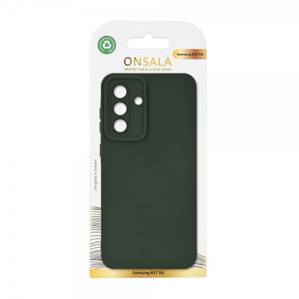 Onsala Samsung Galaxy A57 Kuori Silikonituntuma Oliivinvihreä