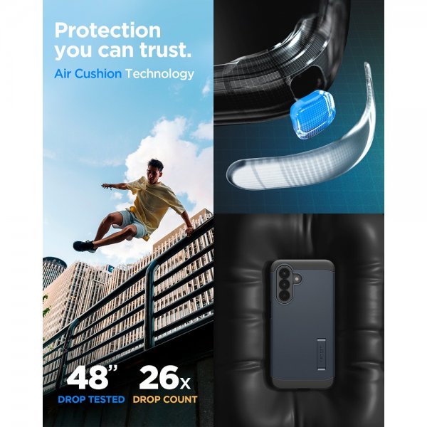 Spigen Samsung Galaxy A57 Kuori Tough Armor Metal Slate