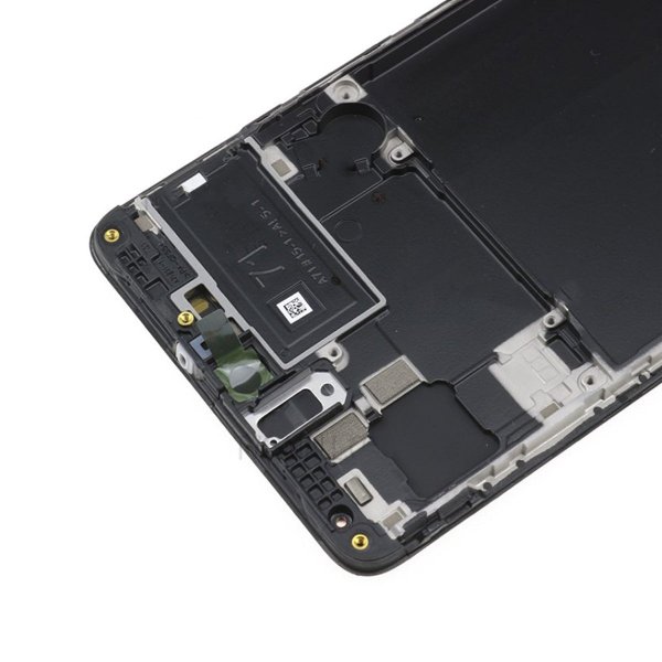 Samsung Galaxy A71 näyttö LCD-paneelilla + runko - Musta