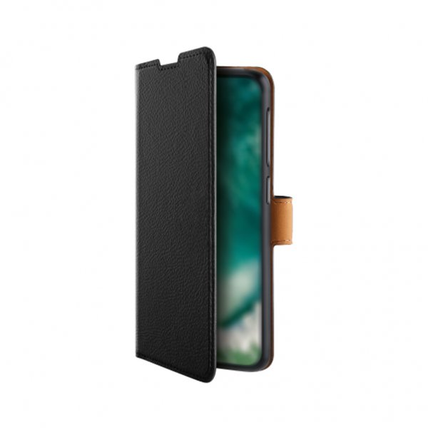 Xqisit Samsung Galaxy A72 -kotelo Slim Wallet Selection, musta