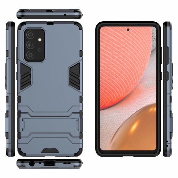 Samsung Galaxy A72 Kuori Armor Jalustatoiminnolla Sininen