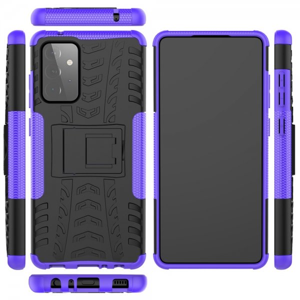 Samsung Galaxy A72 Kuori Rengaskuvio Jalustatoiminto Violetti