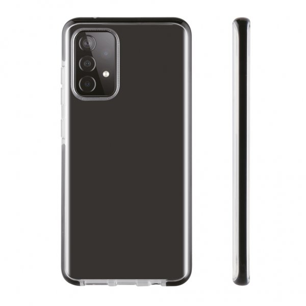 Vivanco Samsung Galaxy A72 -suojakuori Rock Solid, läpinäkyvä/musta