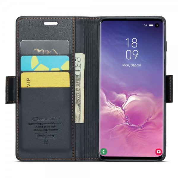 CaseMe Samsung Galaxy S10 Suojakotelo 023-sarja Musta