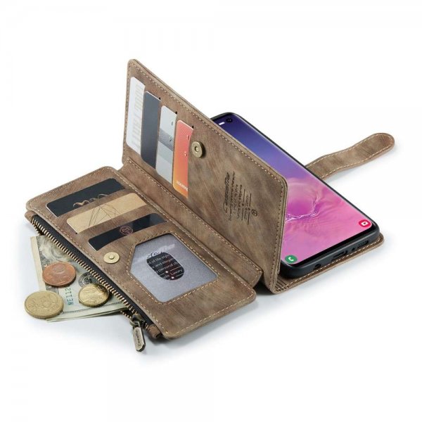 CaseMe Samsung Galaxy S10 -suojakotelo C30-sarja, ruskea