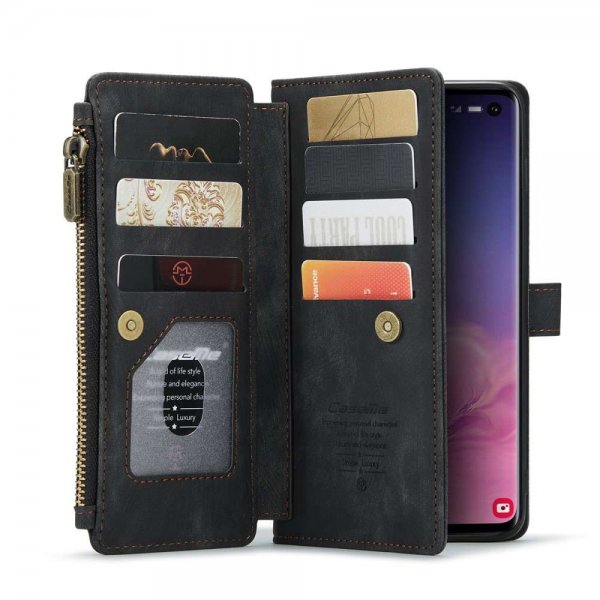 CaseMe Samsung Galaxy S10 Kotelo C30 Series Musta