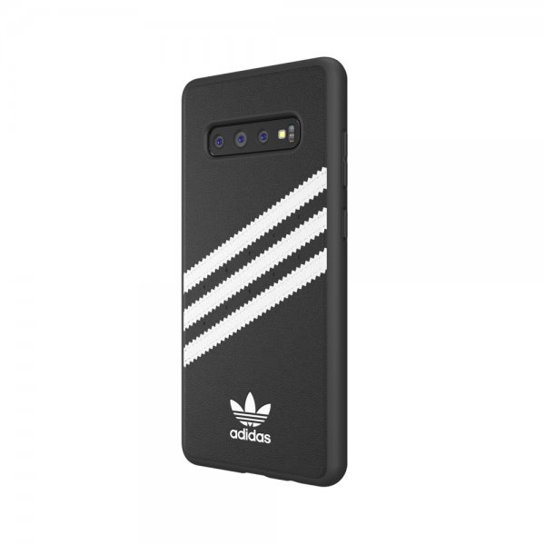 Adidas Samsung Galaxy S10 Plus -suojakuori TAI 3-Stripes Snap Case SS19, musta/valkoinen