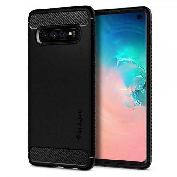 Spigen Samsung Galaxy S10 Suojakuori Rugged Armor Mattamusta