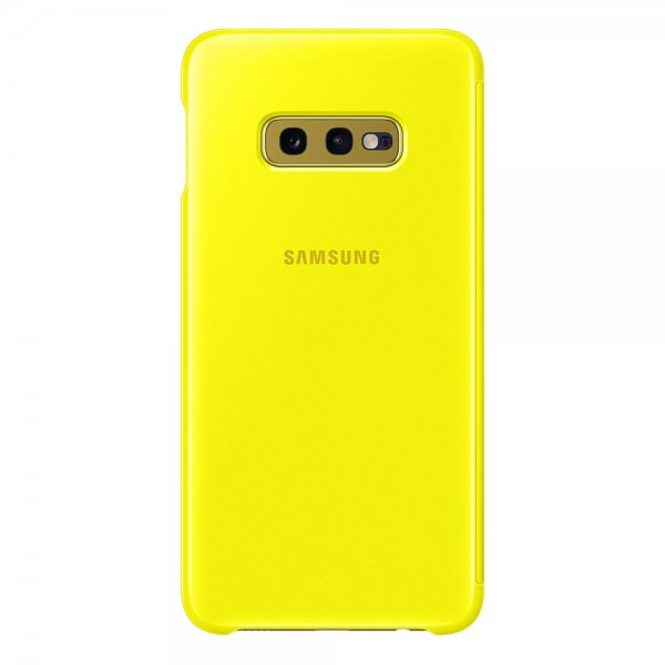 Samsung Alkuperäinen Galaxy S10E -suojakuori Clear View Cover, keltainen
